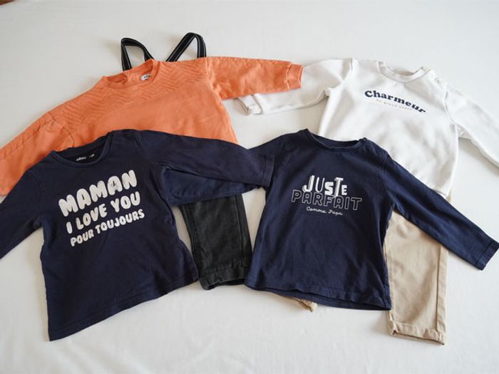 Lot de 6 Vêtements Kiabi/Gémo en 18 mois pour Garçon