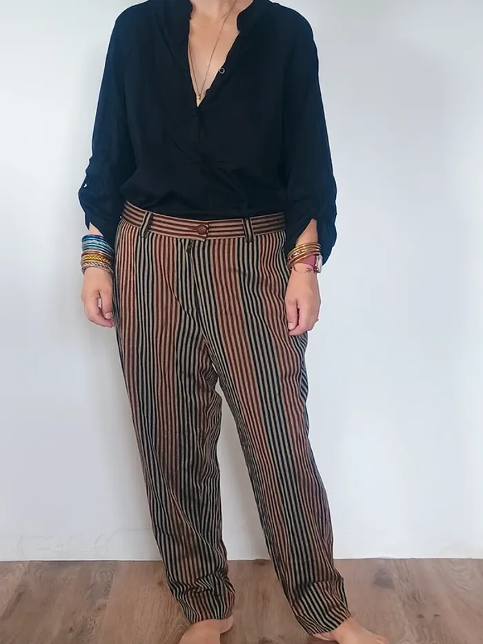 pantalon rayé T42 été - photo numéro 3