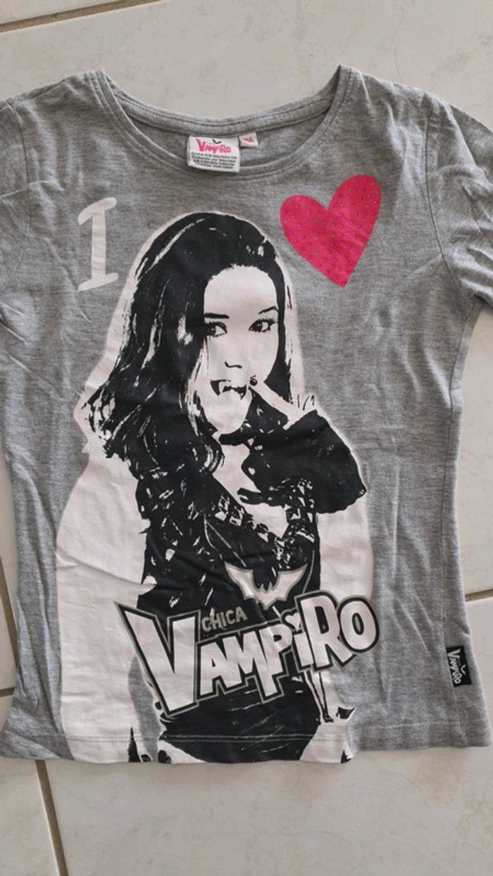 T-shirt ML fille Chica vampiro 10 ans ch7 - photo numéro 3