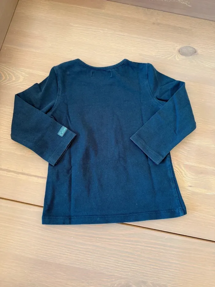 T-shirt manches longues fille bleu marine Catimini 18 mois - Comme Neuf - photo numéro 2