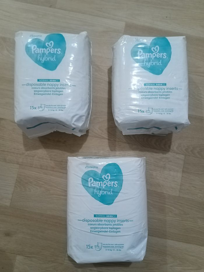 3 paquets de couches jetables Pampers hybrid - photo numéro 2
