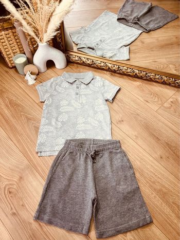 Taille 6 ans ensemble 2p été garçon kiabi gris * tropic * 💙