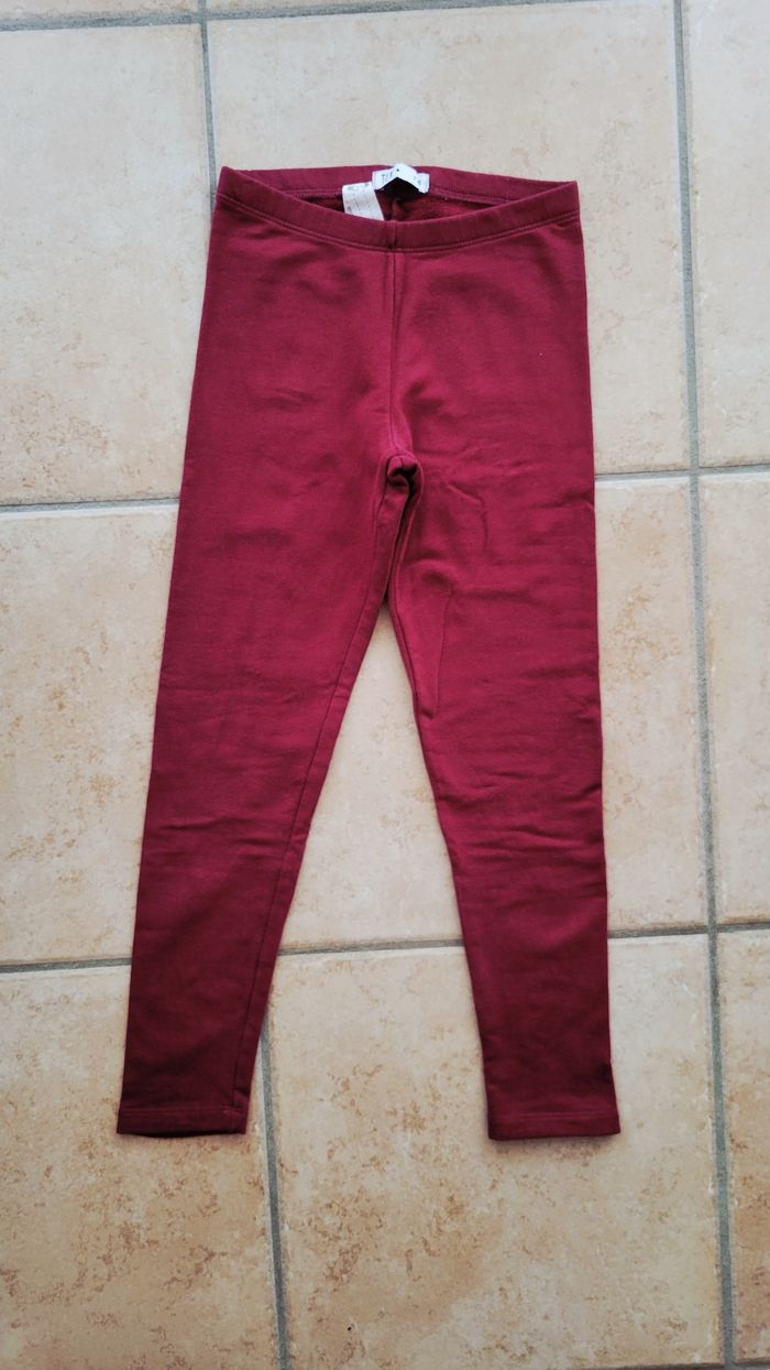 Legging chaud bordeaux taille 7-8 ans - photo numéro 4