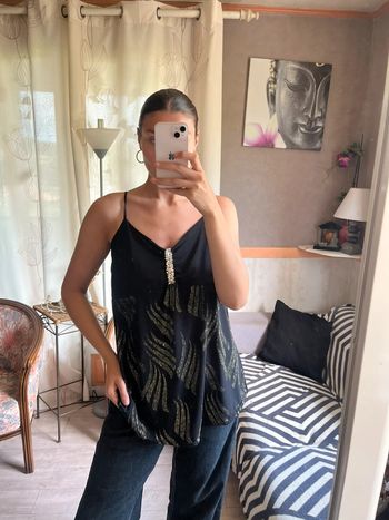 Débardeur strass Ibiza Summer sequins vintage y2k 2000yer destroy