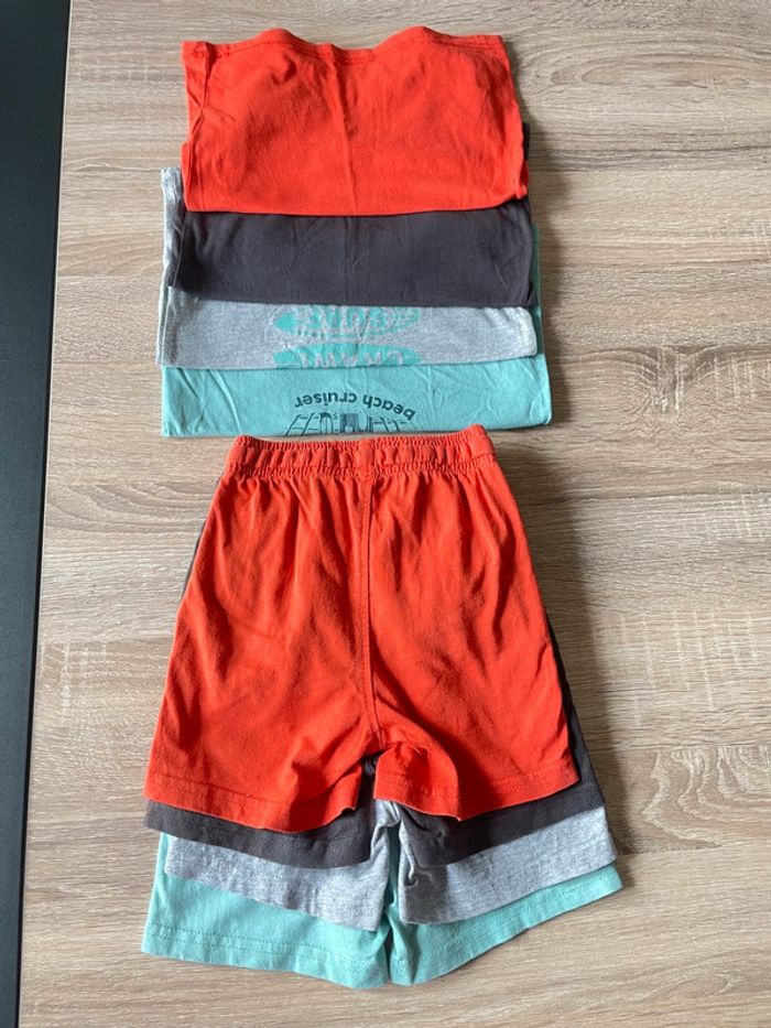 Lot de 4 shorts et de 4 débardeurs assortis - photo numéro 2