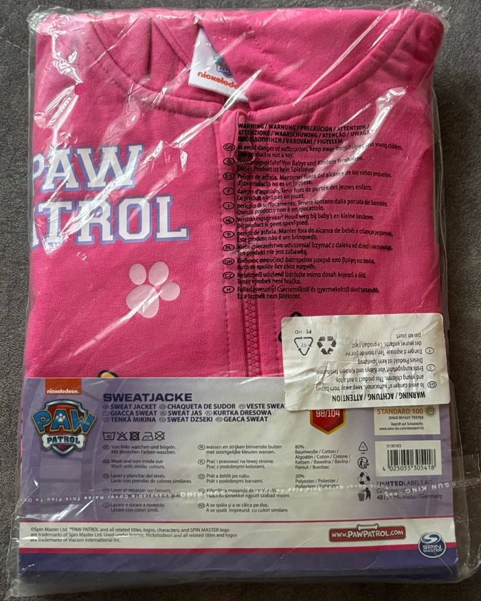 Veste sweat fille Paw Patrol taille 98/110 Neuf - photo numéro 4