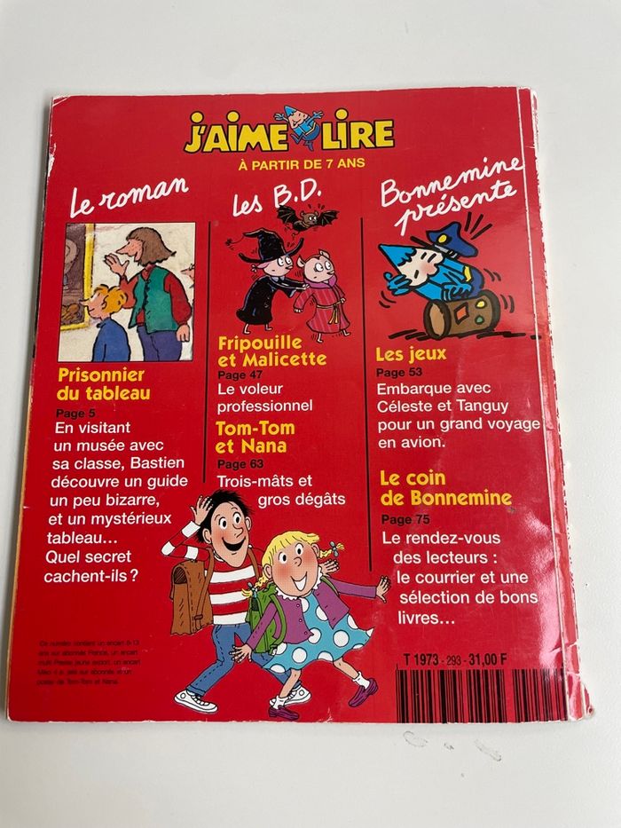 J’aime Lire - prisonnier du tableau - n•293 juin 2001 - photo numéro 2