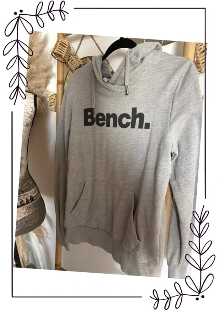 Sweat à capuche gris bench - photo numéro 3