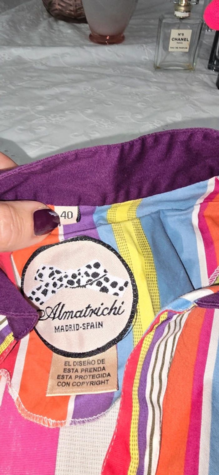 Chemise tunique multicolore pleins de jolis détails voir photos taille 40 - photo numéro 2
