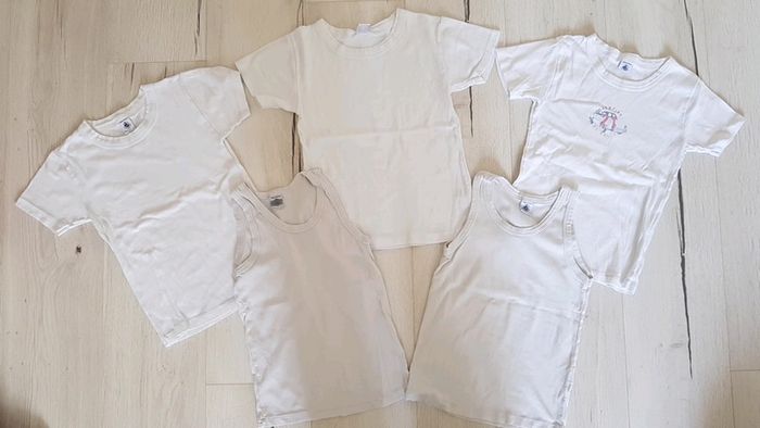 Lot de 5 maillots de corps Marcels petit bateau garçon 10ans
