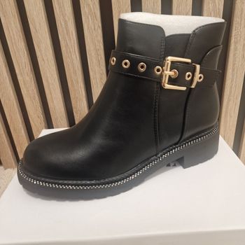 Bottines noires femmes ados