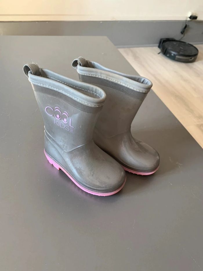Botte de pluie grise fille taille 22/23