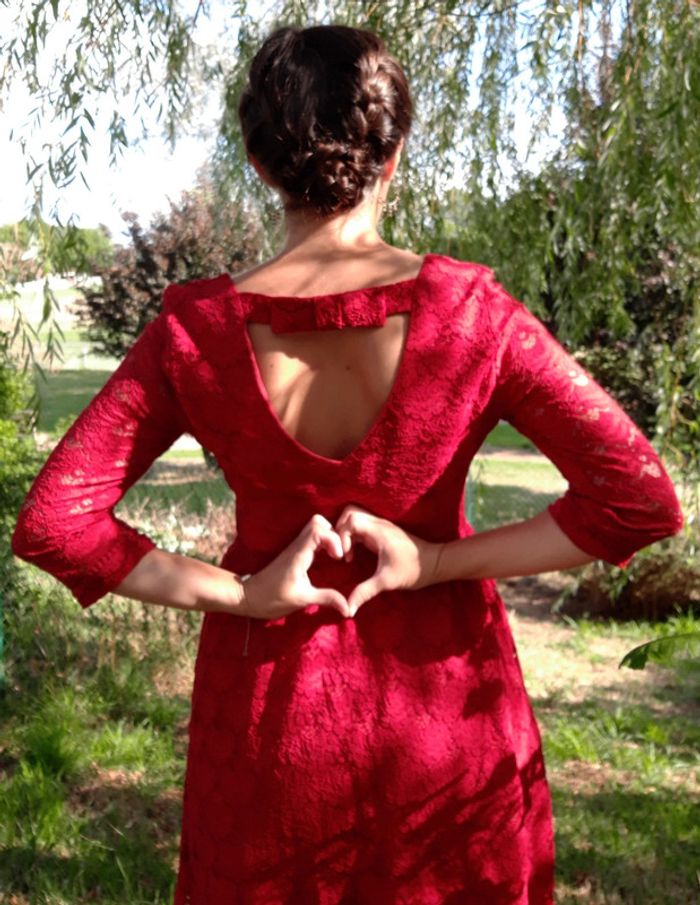 Robe dentelle rouge Ycoo Paris - photo numéro 3