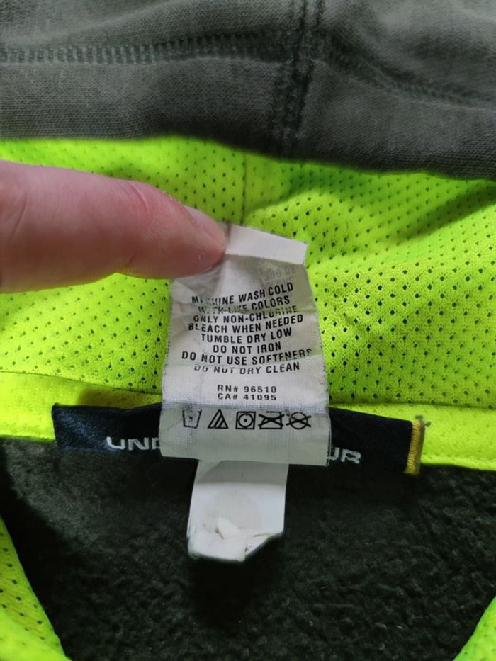 Sweat à Capuche Under Armour Kaki Taille L Homme - photo numéro 6