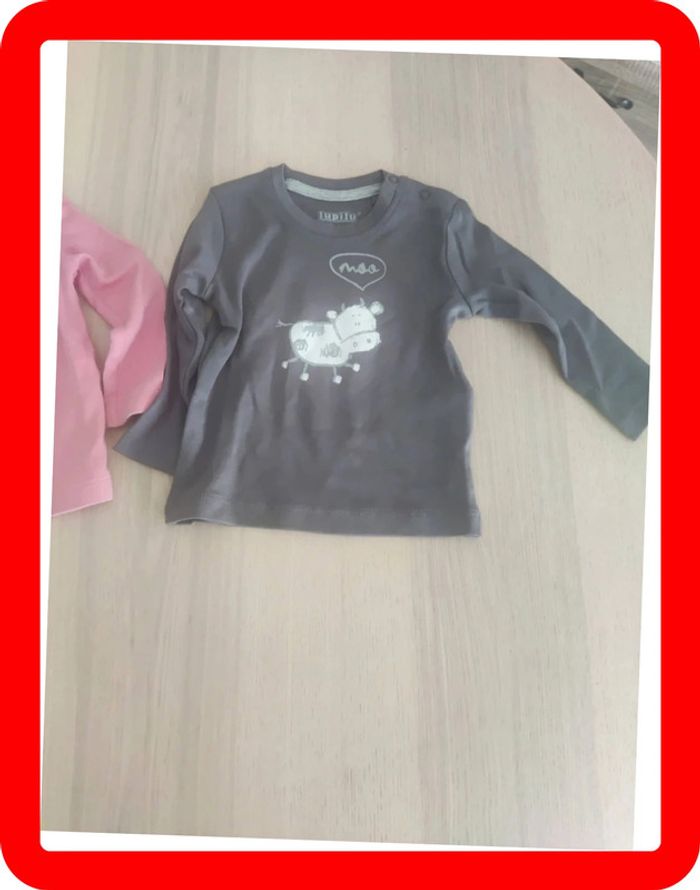 Lot de 2 tee shirt taille 2-6 mois - photo numéro 3