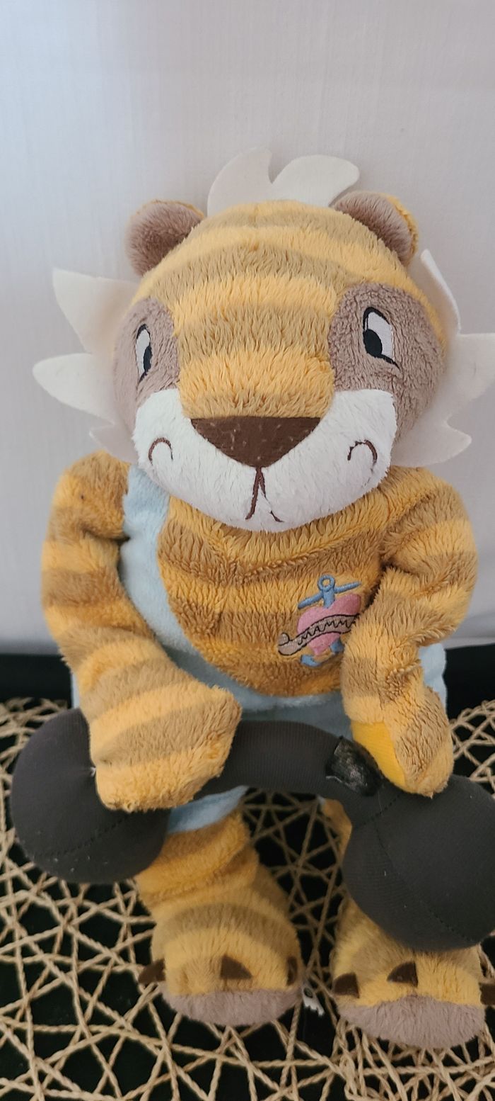 Lion Ikéa Cirque avec altère Mamma rayé orange et bleu - photo numéro 2