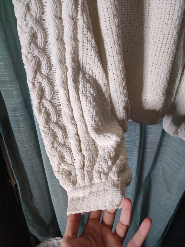 Pull tricot maille blanc kiabi - photo numéro 5