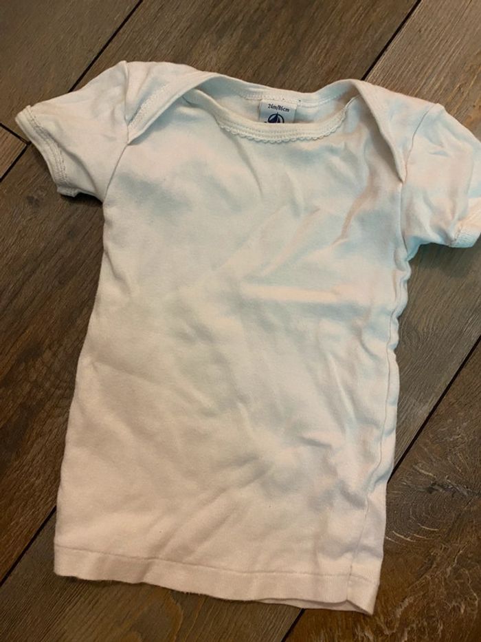Petit t-shirt sous vêtements petit bateau 24 mois blanc