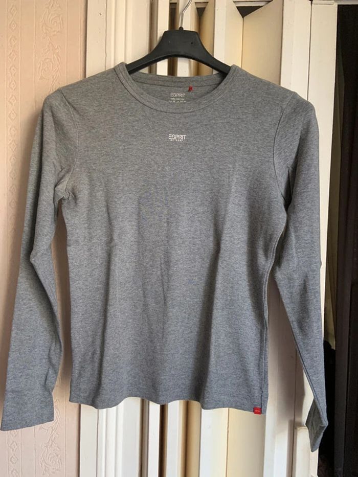 Tee-shirts manches longues gris Esprit