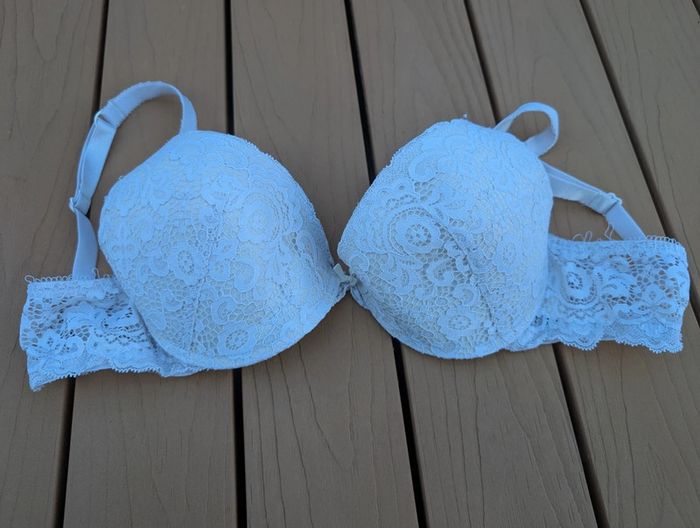 Lot soutient gorge 90 C blanc dentelle push up - photo numéro 4
