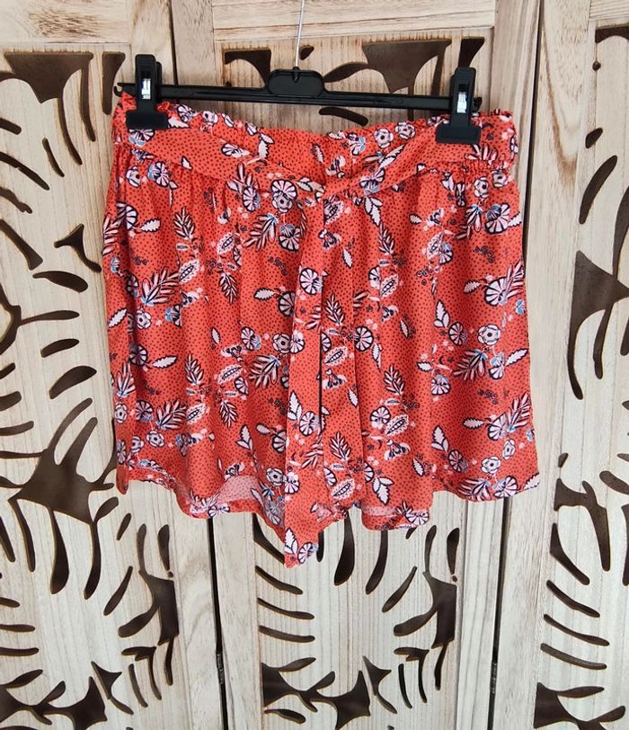 Short fluide et léger imprimé, ceinture Taille 44 LH - photo numéro 2