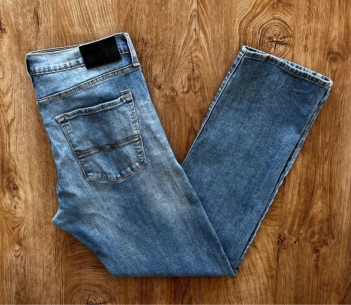 Jean/pantalon bleu délavé Levi's Denzen Slim, homme, taille : W 34 L 32 (44 taille française) - photo numéro 3