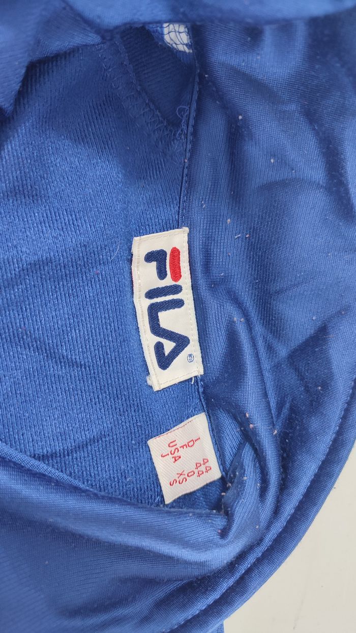 Vêtement Homme Veste zip bleu Fila taille M taille L #Retrostreet - photo numéro 4