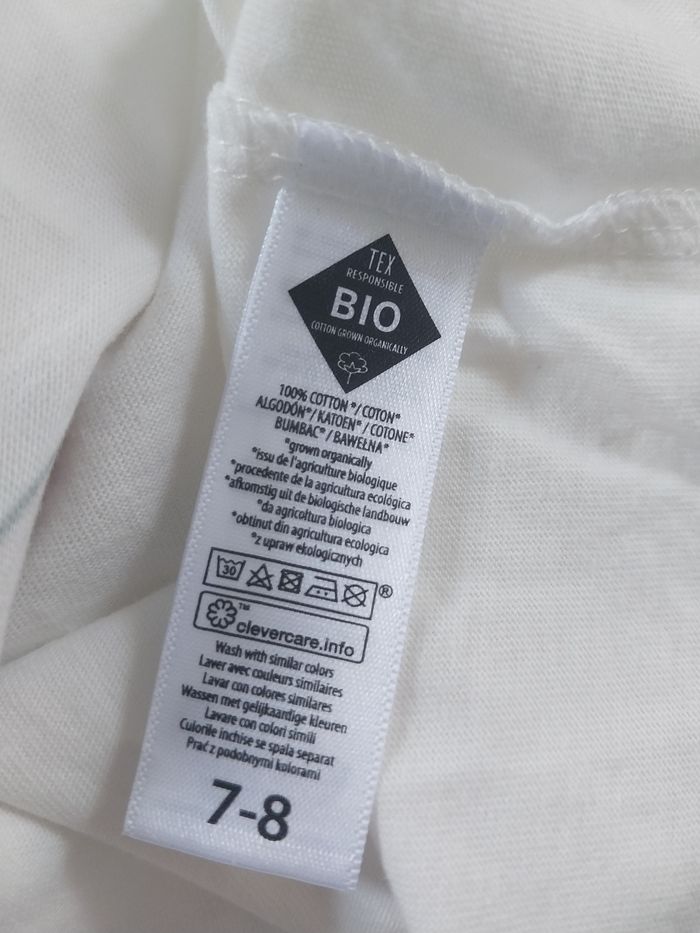 T-shirt manches longues fille 7-8 ans “Spring Vibes” – coton bio – Neuf étiqueté - photo numéro 5