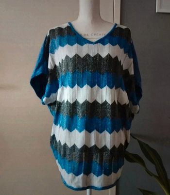 Magnifique pull/blouse taille L effet brillant