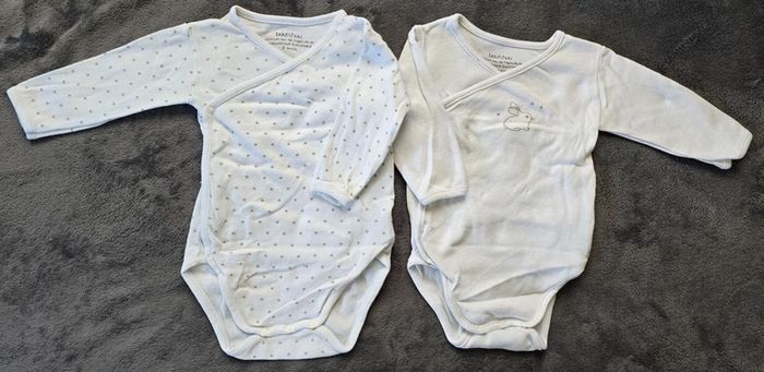 Lot de 2 bodies croisés manches longues 3 mois - photo numéro 2