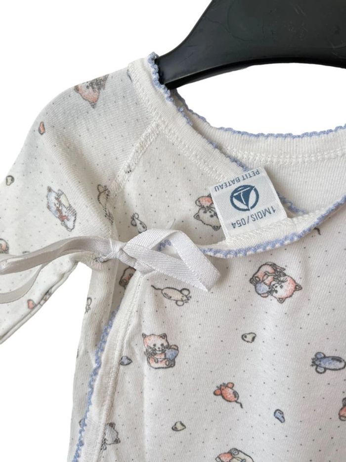 Body croisé (chats et souris) - Petit Bateau 1 mois (54cm) - photo numéro 3