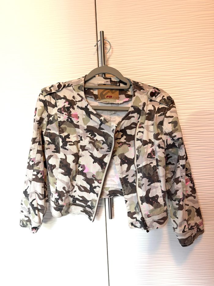 Petite veste multicolore en denim FB sister M femmes - photo numéro 5
