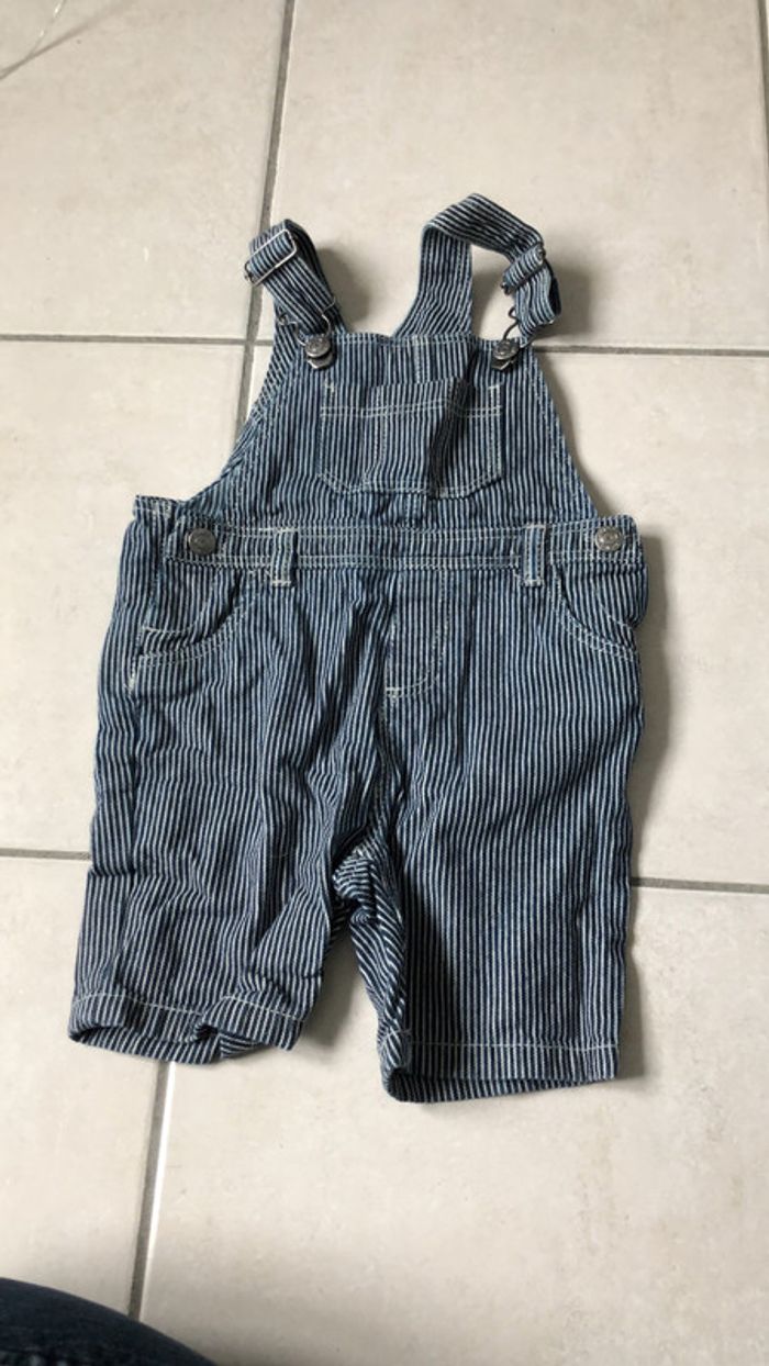 Salopette short jean 23 mois