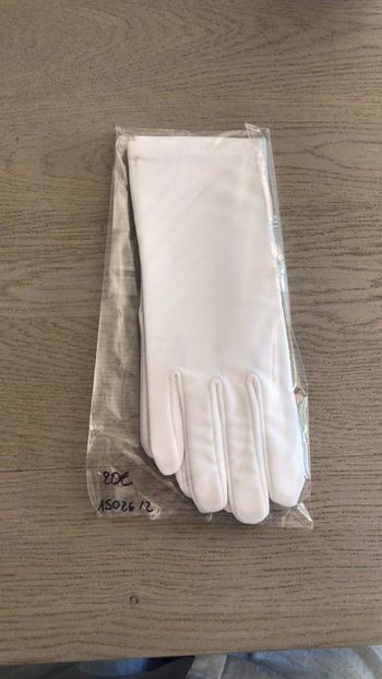 Gants mariée blanc mat