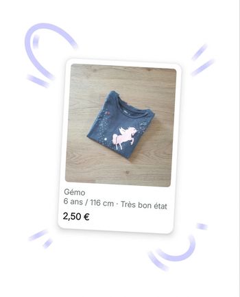 🩷 Tee-shirt ML 6 ans Gémo #emyfleury_6ansfille