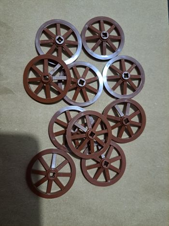 Lego lot de 10 roues charrette 