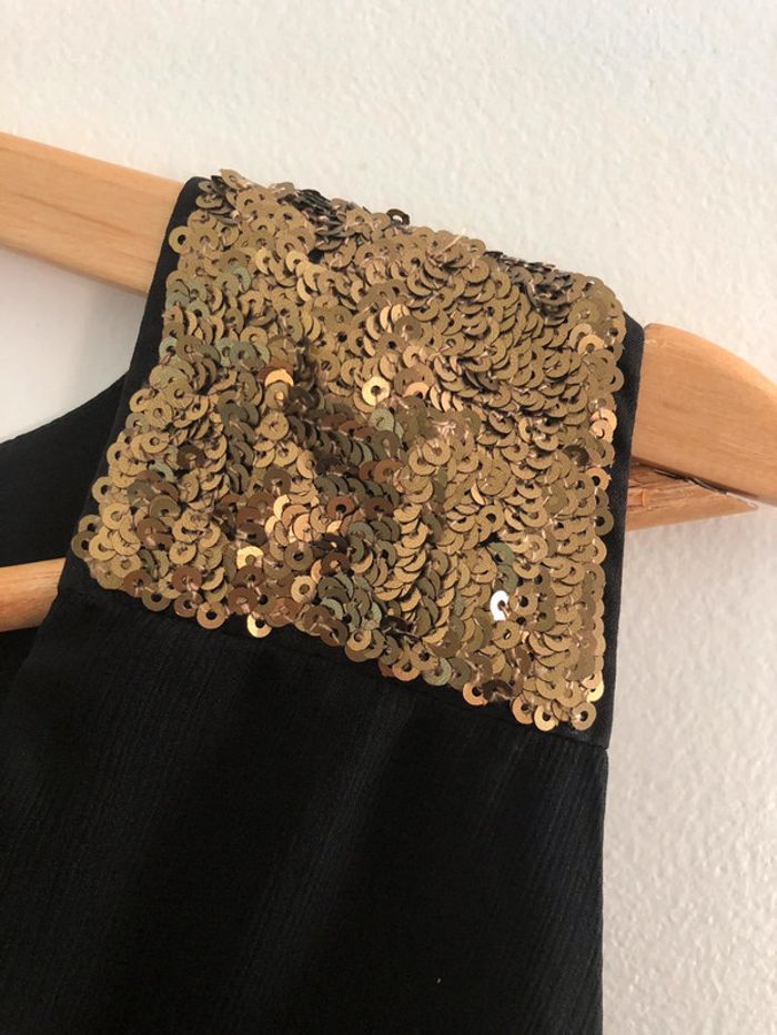 Robe noire et sequins dorés Vero Moda Taille S - photo numéro 5