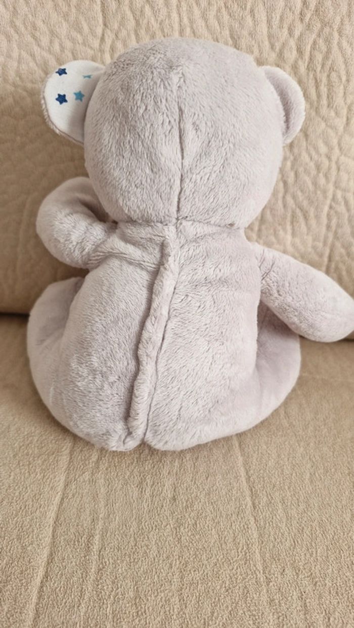 Ourson avec noeud et etoiles bleus musti - photo numéro 4