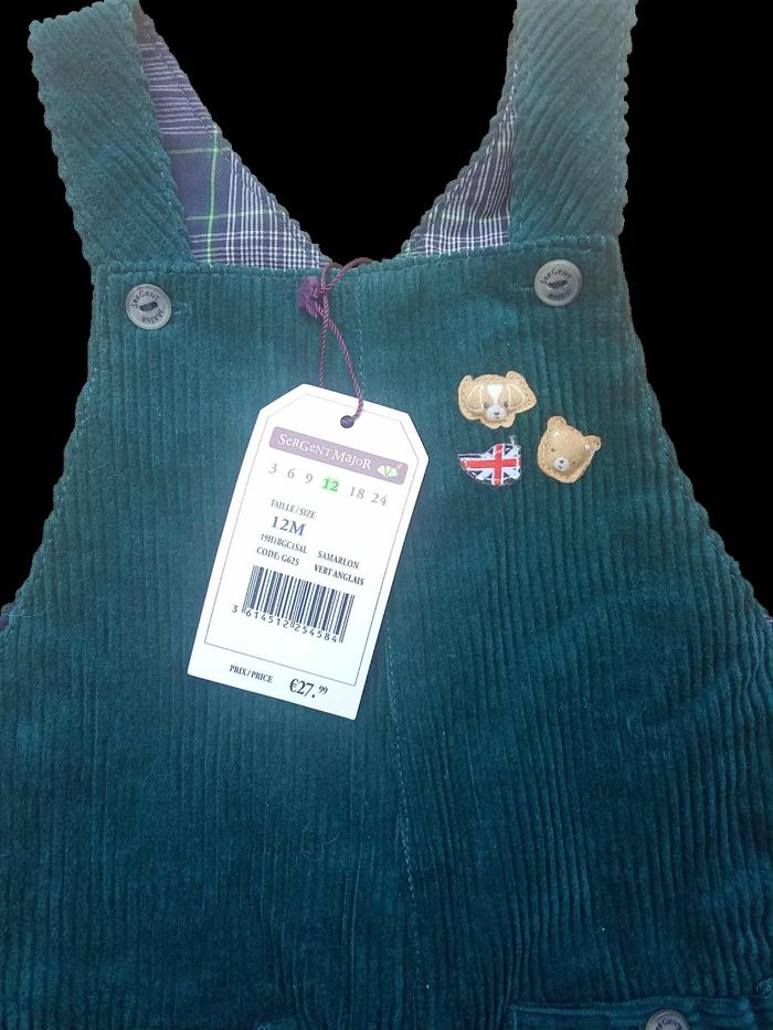 Salopette neuve Sergent Major - 12 mois - photo numéro 2
