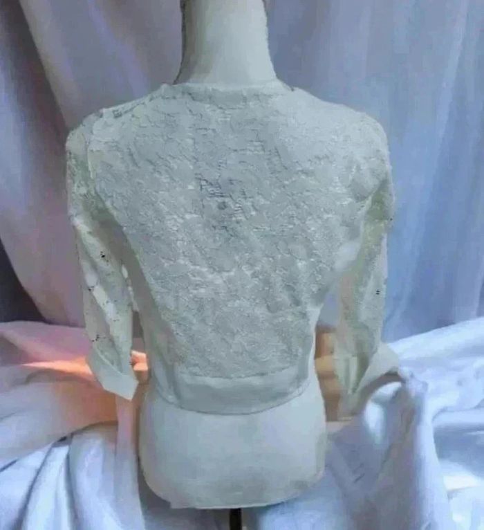 Veste courte blanche taille unique - photo numéro 2