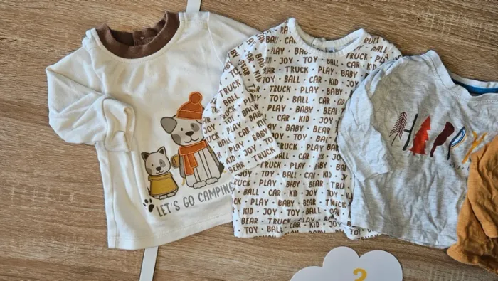 Lot t-shirts manches longues 3mois - photo numéro 2