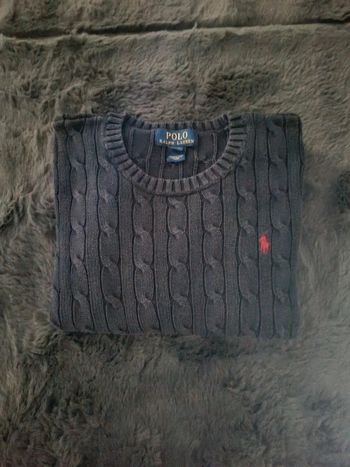 Pull torsadé Ralph Lauren bleu marine, 6-7 ans Enfant