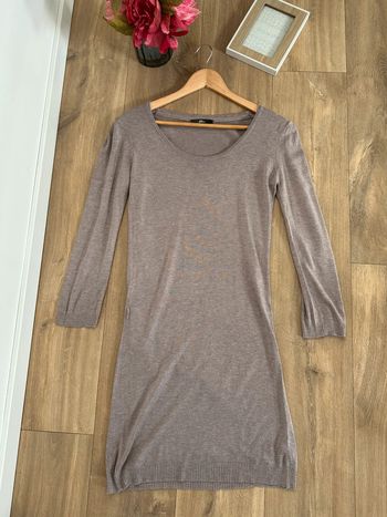 Robe en laine beige