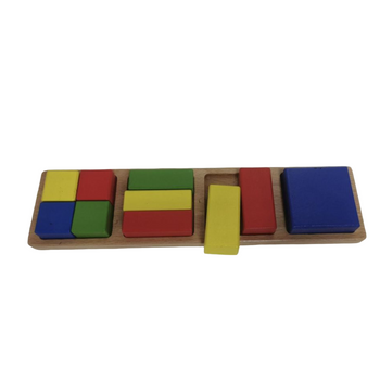 Lot de cube en bois coloré mathématique