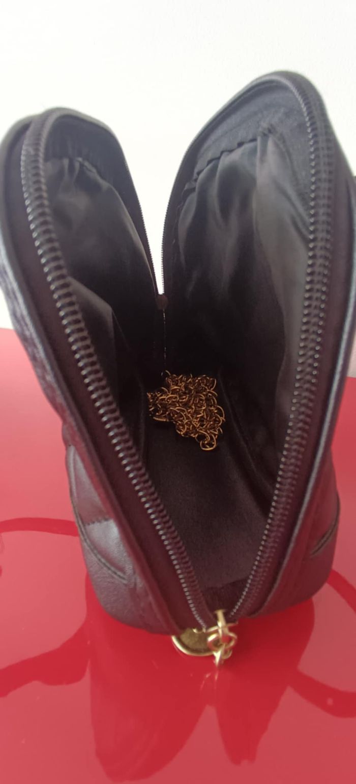 Petit sac à main noir avec bandoulière dorée - photo numéro 3