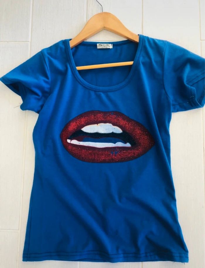 Tee shirt Meiling Fashion taille 36 bleu bouche