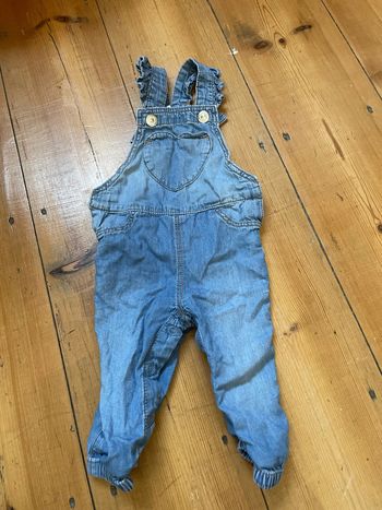 Salopette jean 4/6 mois