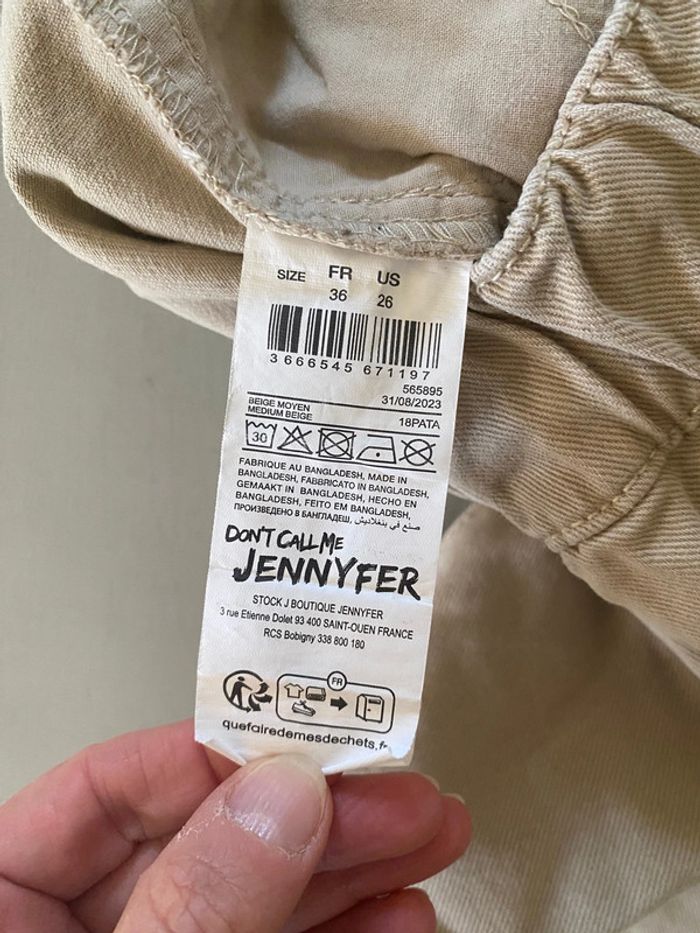 Pantalon cargo Jennyfer beige taille 36 - photo numéro 16