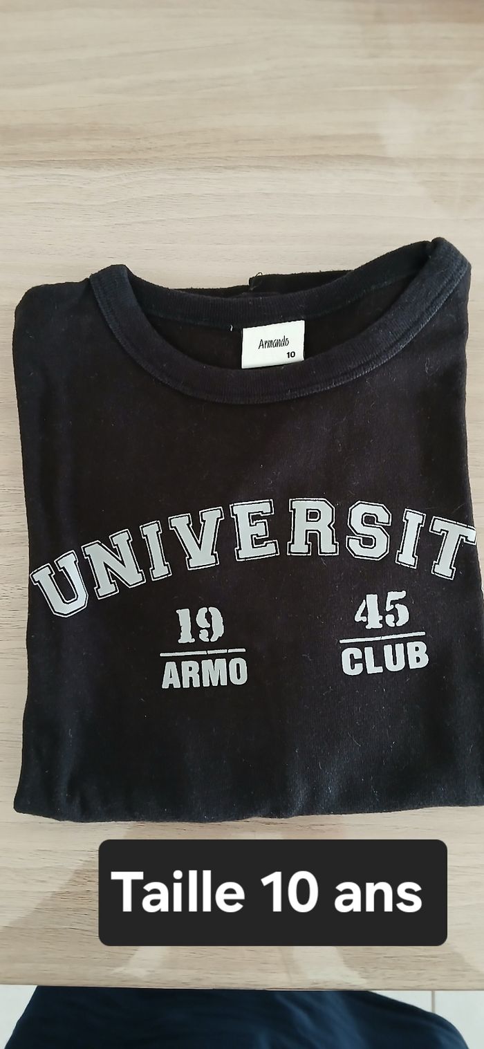 Tee-shirt manches longues garçon Taille 10 ans,  marque Armando - photo numéro 4