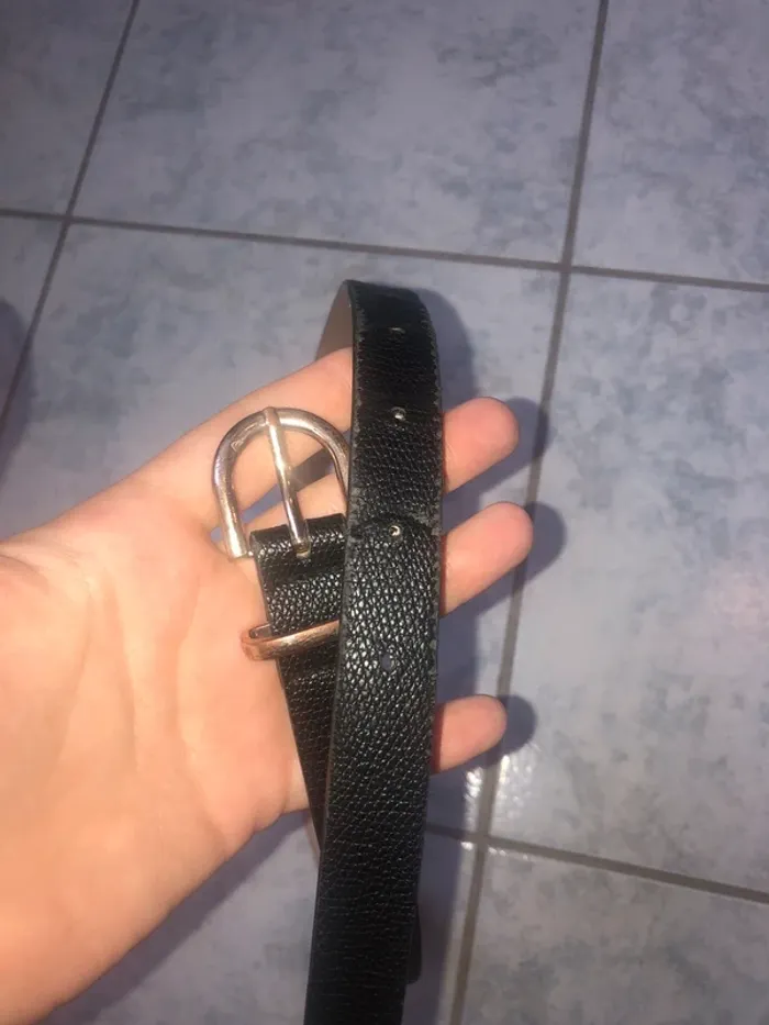ceinture noire et or hm taille xs - photo numéro 3
